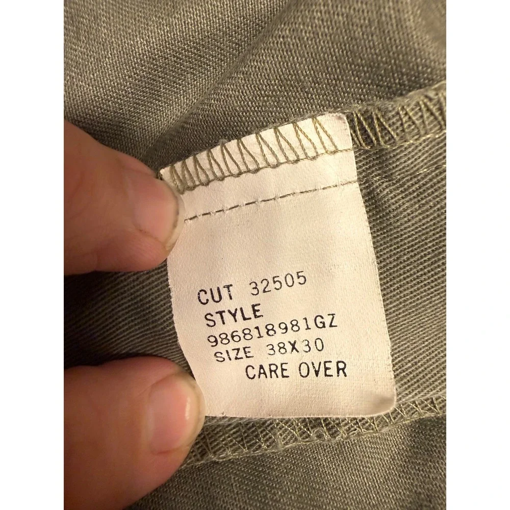 Vintage 90s Polo Chino Ralph Lauren Pants Mens 38x30 Made USA Pleated Olive